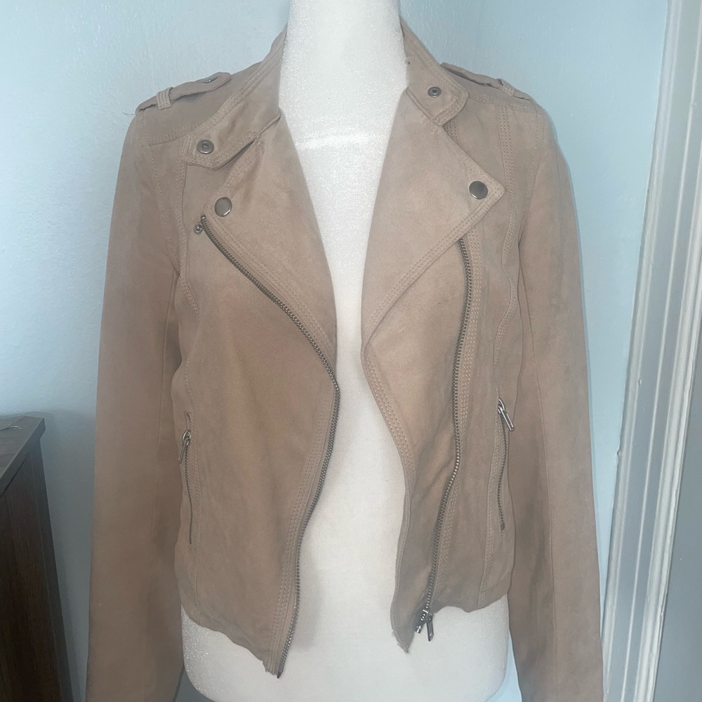 Divided by H&M Tan Suede Moto Jacket